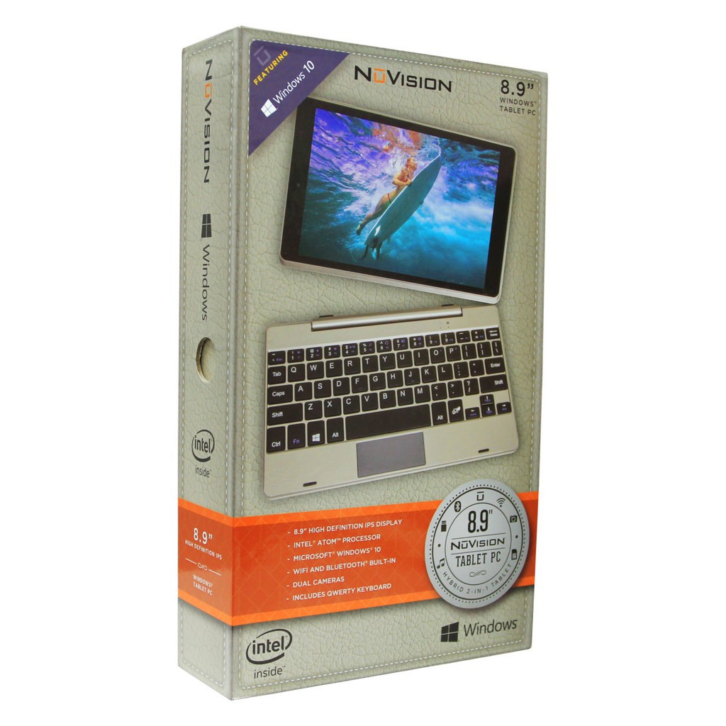 Laptop 2 trong 1 NUVISION TM890 màn hình cảm ứng 8.9 inch 2GB RAM 32GB Fullbox - Tặng kèm dock bàn phím chính hãng