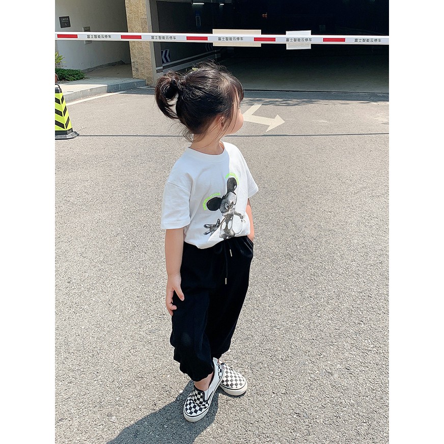 Bộ quần áo bé gái Familylove - Set quần áo trẻ em Mickey đáng yêu năng động chất liệu cotton 100% co giãn mềm mịn