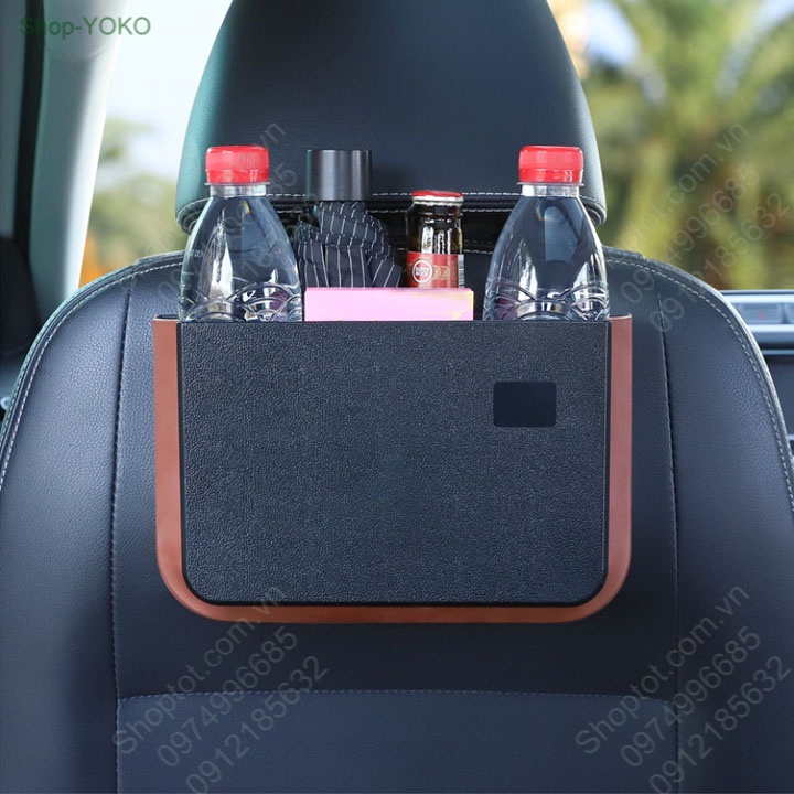 Túi để đồ gắn ghế sau xe hơi chống nước, có thể xếp gọn, để chai nước, để đồ cá nhân