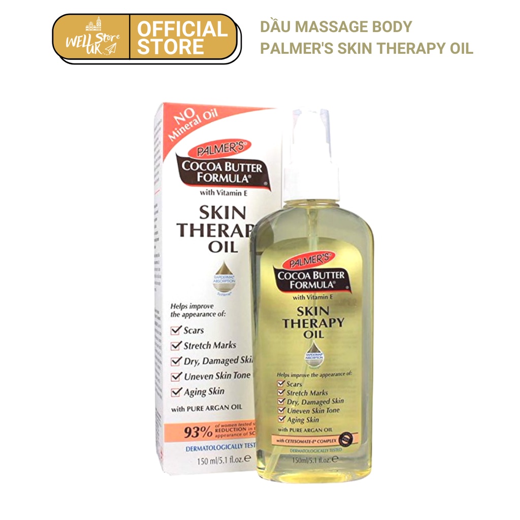 [ Nội địa Anh ] DẦU MASSAGE BODY PALMER'S COCOA BUTTER FORMULA WITH VITAMIN E SKIN THERAPY