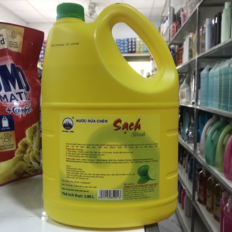 Nước Rửa Chén SẠCH Hương Chanh 4kg