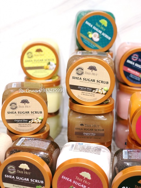 Tree Hut Shea Sugar Scrub 510gr đường hữu cơ tẩy da chết cơ thể hàng Mỹ | BigBuy360 - bigbuy360.vn