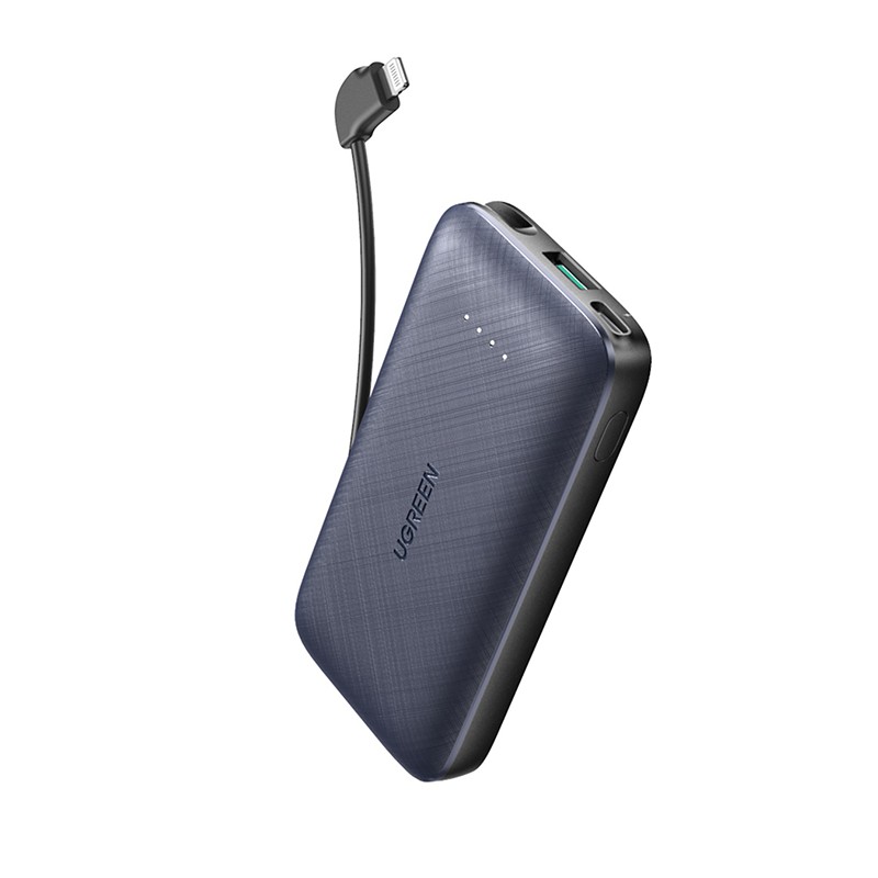Sạc Dự Phòng UGREEN 10000mAh Với Cáp Lightning MFi Cho iPhone 12 11 8