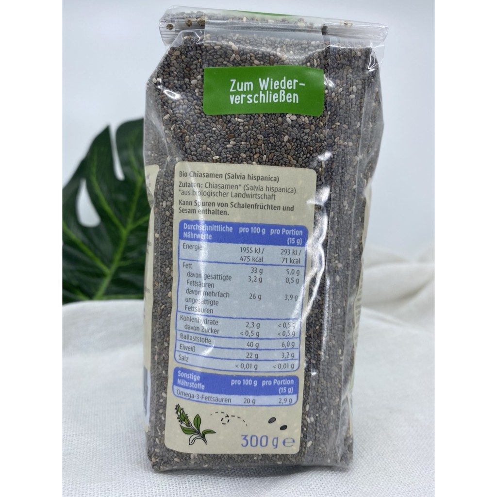 HẠT CHIA BIO ĐỨC  300g thiên nhiên