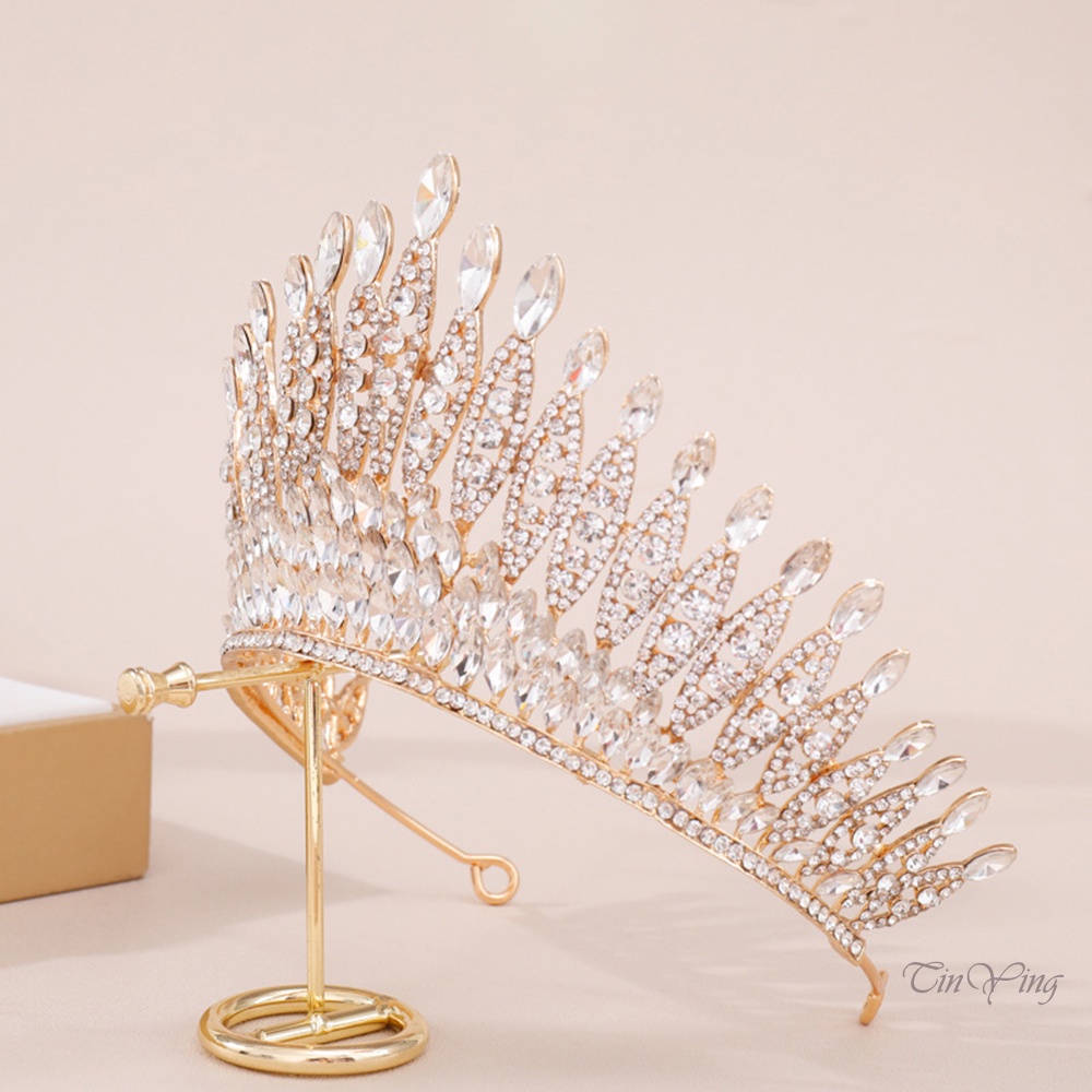 GETNOIVAS Vương Miện Đính Đá Lấp Lánh Nhiều Màu Sắc Trang Trí Sân Khấu