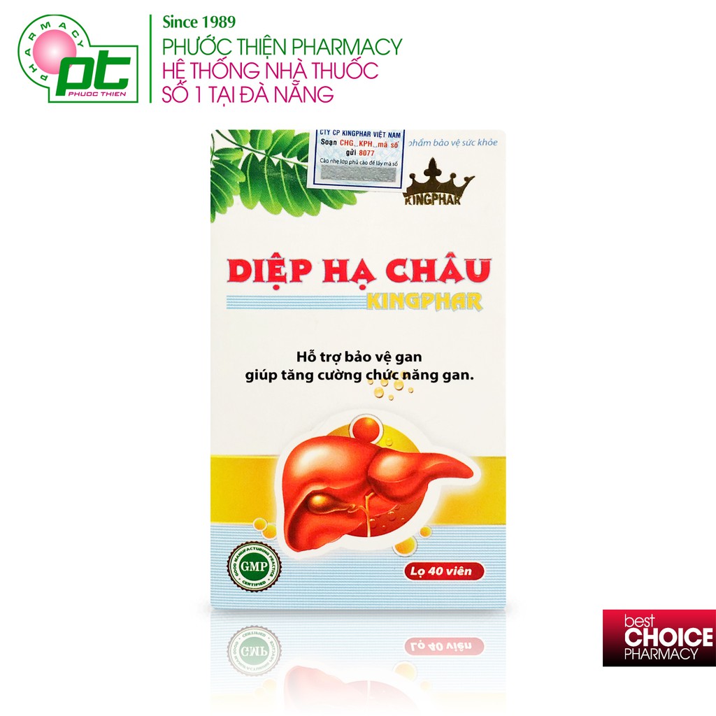 Diệp Hạ Châu Kingphar - Viên Uống Giải Độc Gan Lọ 40 Viên