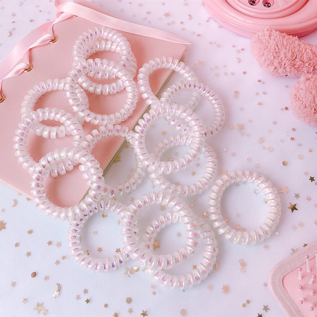 Dây buộc tóc lò xo óng ánh siêu yêu DBT85