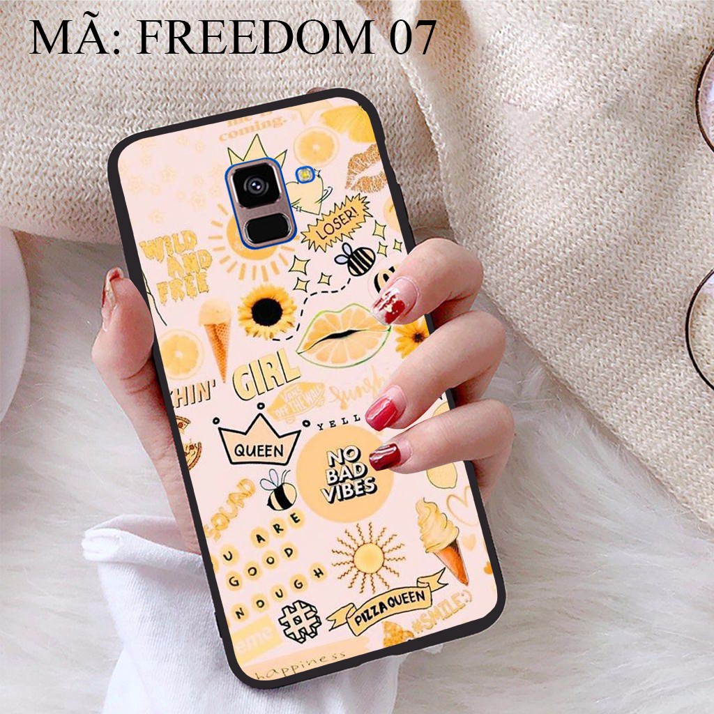 Ốp lưng Samsung A8 Plus 2018 viền dẻo TPU BST Phong Cách Freedom