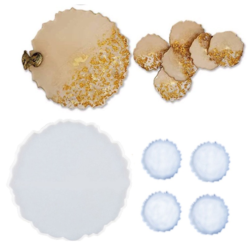 Sa Khuôn Silicone Làm Đế Lót Ly Hình Tròn DIY