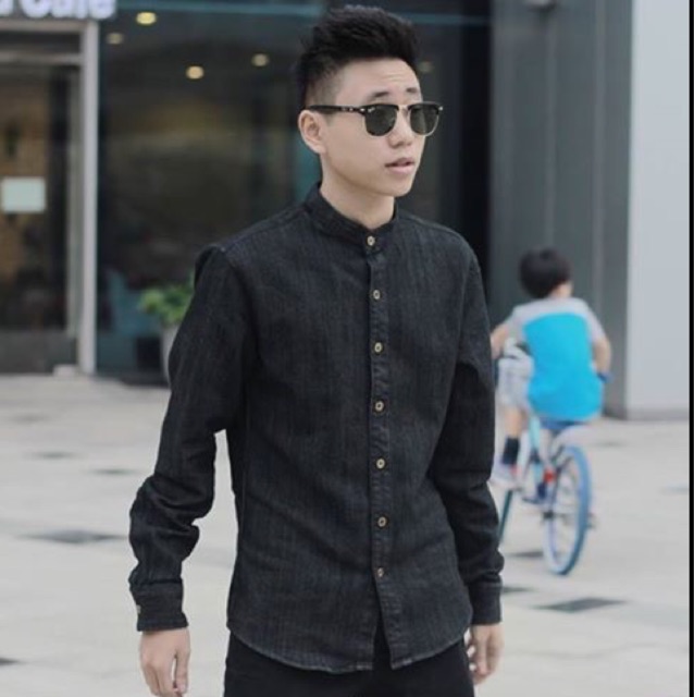 sơ mi bò cổ trụ