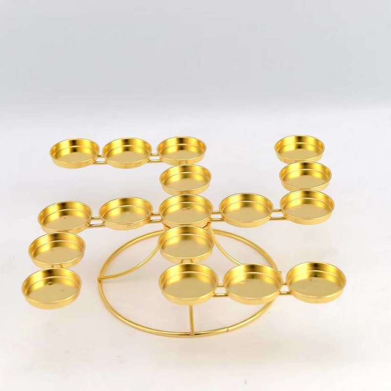 Đèn dược sư chư vạn , đế nến hợp kim chữ vạn