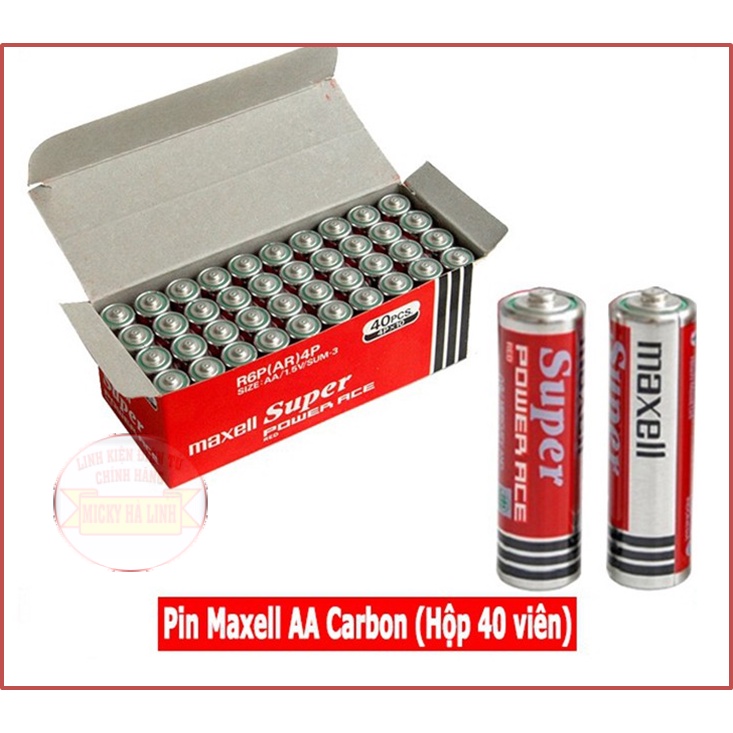 Pin maxcell AA chính hãng, Pin lớn 2A sử dụng cho đồng hồ, đồ chơi trẻ em, micro...