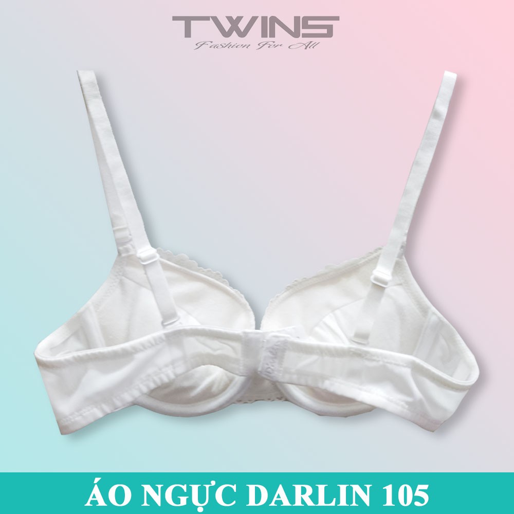 Áo lót nữ ren nâng ngực Darlin 105 mút cotton dày mềm mịn có gọng cúp xéo size 32-34-36-38
