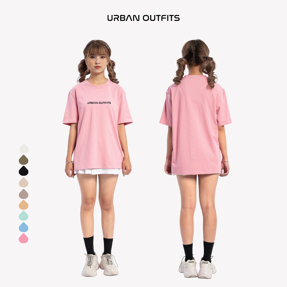 Áo Thun Tay Ngắn Nam Nữ Dáng Suông URBAN OUTFITS In URBAN OUTFITS ATR07 Cotton 4 Chiều