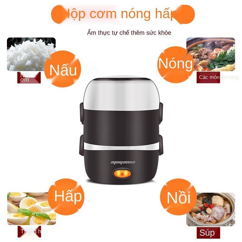 Nồi cơm điện mini Monte hộp cách nhiệt hai lớp có thể cắm hâm nóng, nhân viên văn phòng, tủ hấp 1 người