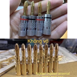 Jack rắc bắp chuối cắm loa hãng Gold và nhập khẩu hãng WIN mạ vàng 1U