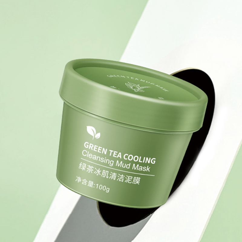 [Hàng mới về] Mặt nạ đất sét chiết xuất trà xanh làm sạch sâu loại bỏ mụn đầu đen hiệu quả chất lượng cao OEM