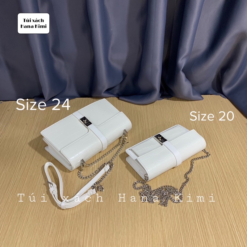 Túi đeo chéo nữ da rắn size 20- size 24