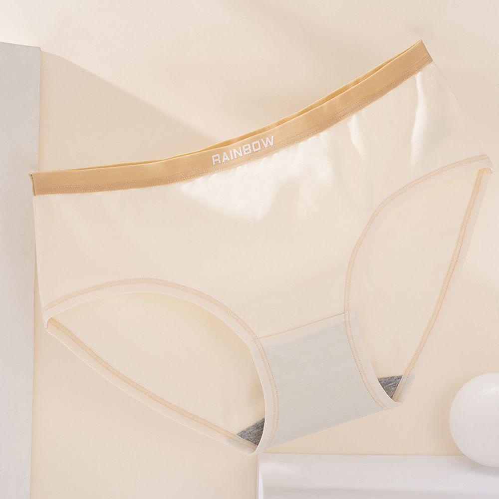 OCEANMAP Quần Lót Cotton Lưng Vừa Màu Trơn Dễ Thương Quyến Rũ Cho Nữ