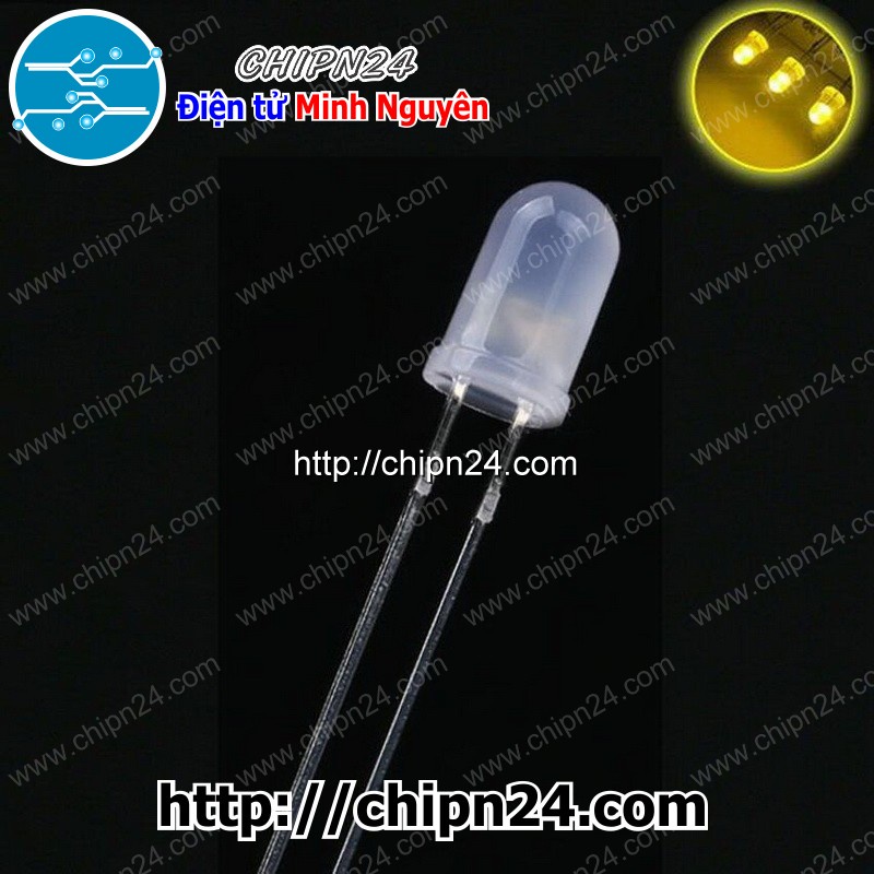 [50 CON] (TK1) Led đục 5mm màu VÀNG (DV5)