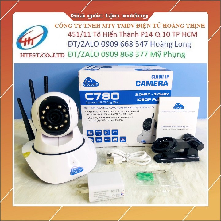 Camera Vitacam C780 3 râu 3.0Mpx 1080p Kèm thẻ nhớ Netac 32gb đến 128gb