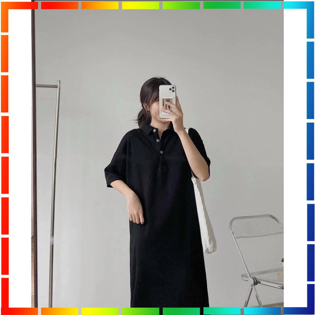 ( ẢNH THẬT ) - ÁO POLO DÁNG DÀI CÁ TÍNH CHẤT COTTON THOÁNG MÁT - MỊN MÀNG PHONG CÁCH HÀN QUỐC CỰC ĐẸ | BigBuy360 - bigbuy360.vn