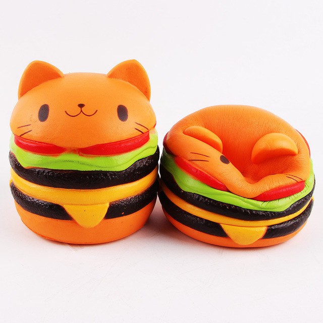 Squishy Burger Mèo Tăng Siêu Chậm