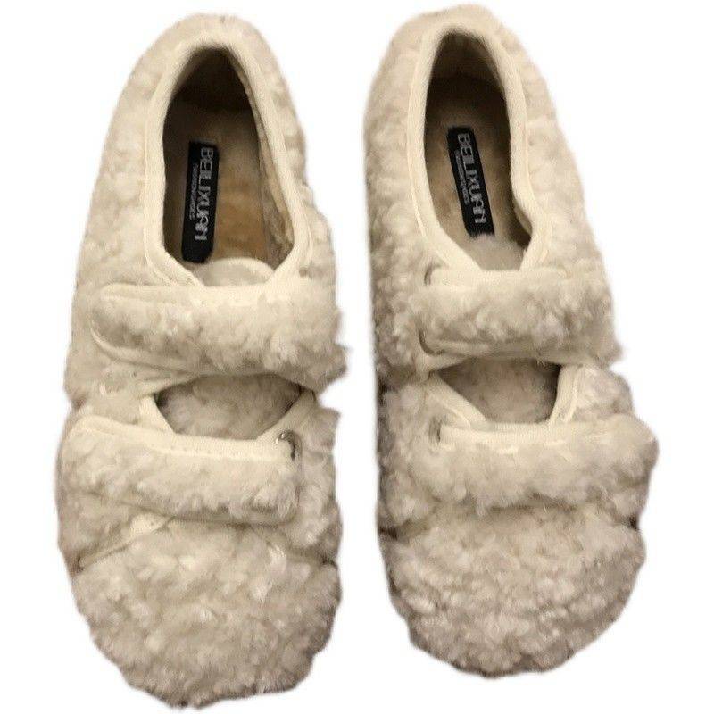 Giày Len Lông Cừu Đế Dày Phong Cách Hàn Quốc