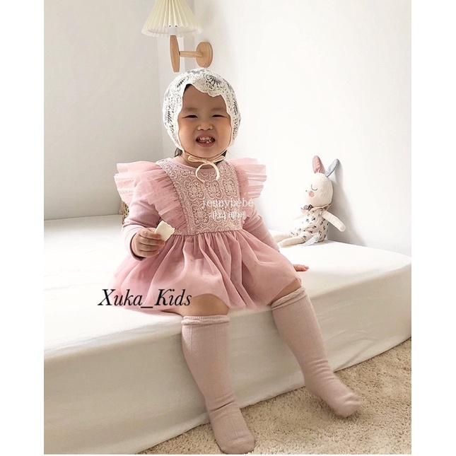 Váy Liền Body Chip Jennybebe Cao Cấp Kèm Mũ [Ảnh Thật) - Váy Công Chúa