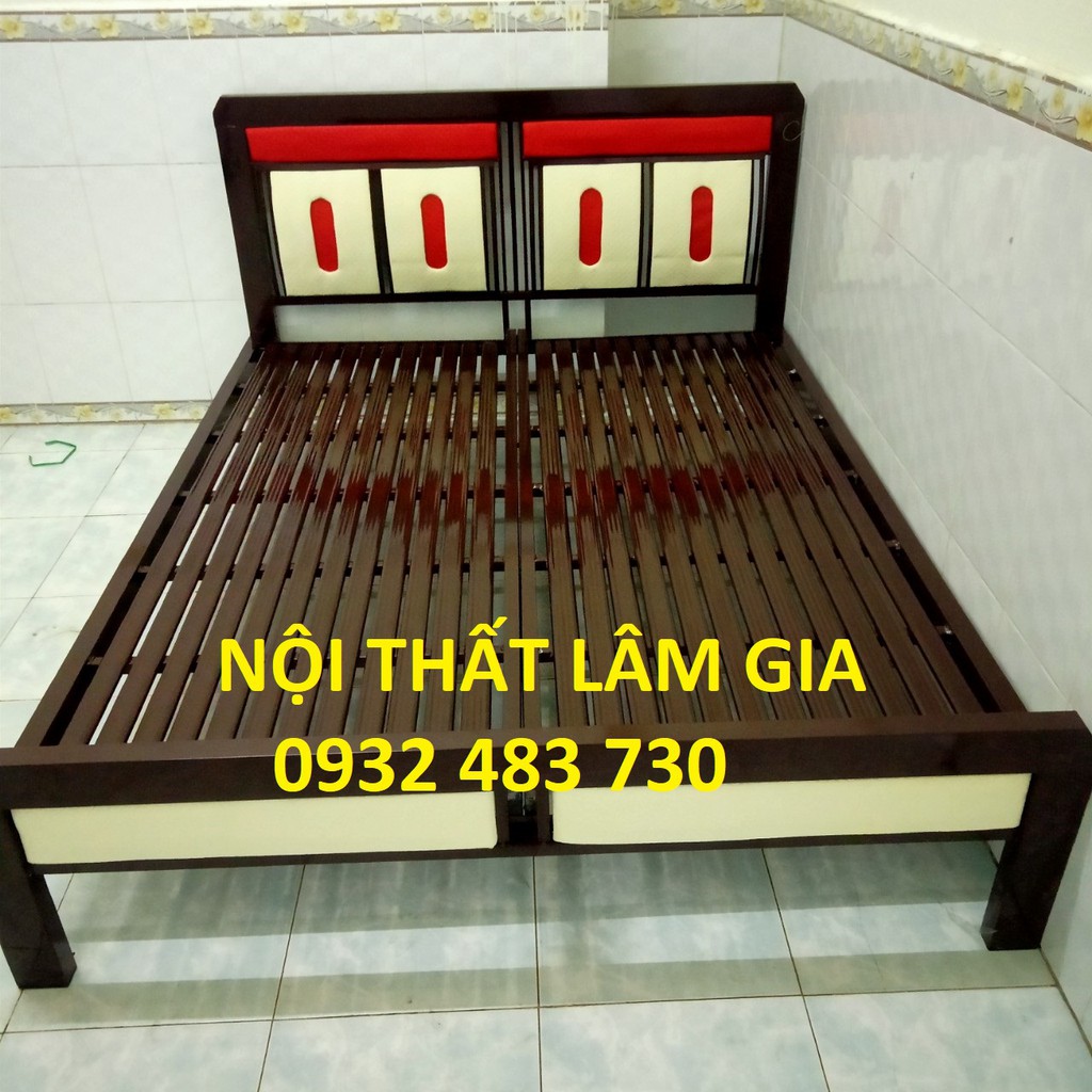 Giường sắt khung 48 sắt hộp rộng 1m8 dài 2m cao cấp