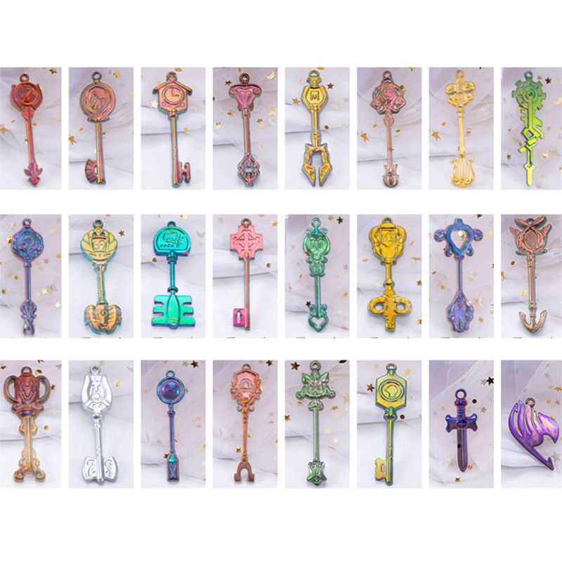 Khuôn silicon làm mặt dây chuyền hình chìa khóa xinh xắn tiện dụng