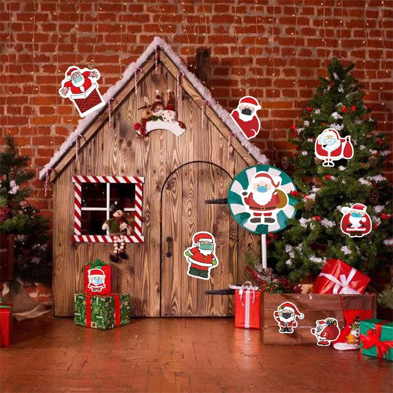 Set 50 Nhãn Dán Trang Trí Hình Ông Già Noel Dễ Thương