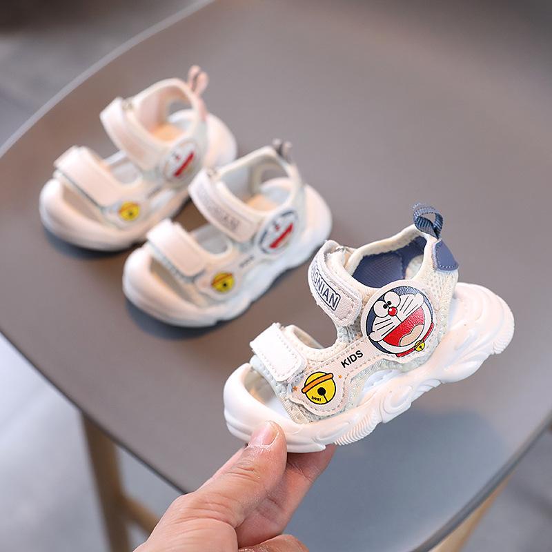 Sandal cho bé trai bé gái tập đi Dép Doremon Giày 2 quai trơn cao cấp trẻ em [DTD16]
