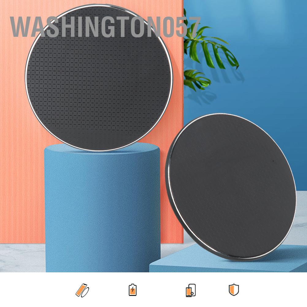 Washington057 10W Ultra thin Round Wireless Intelligent Fast Charger Transmitter Charging Pad