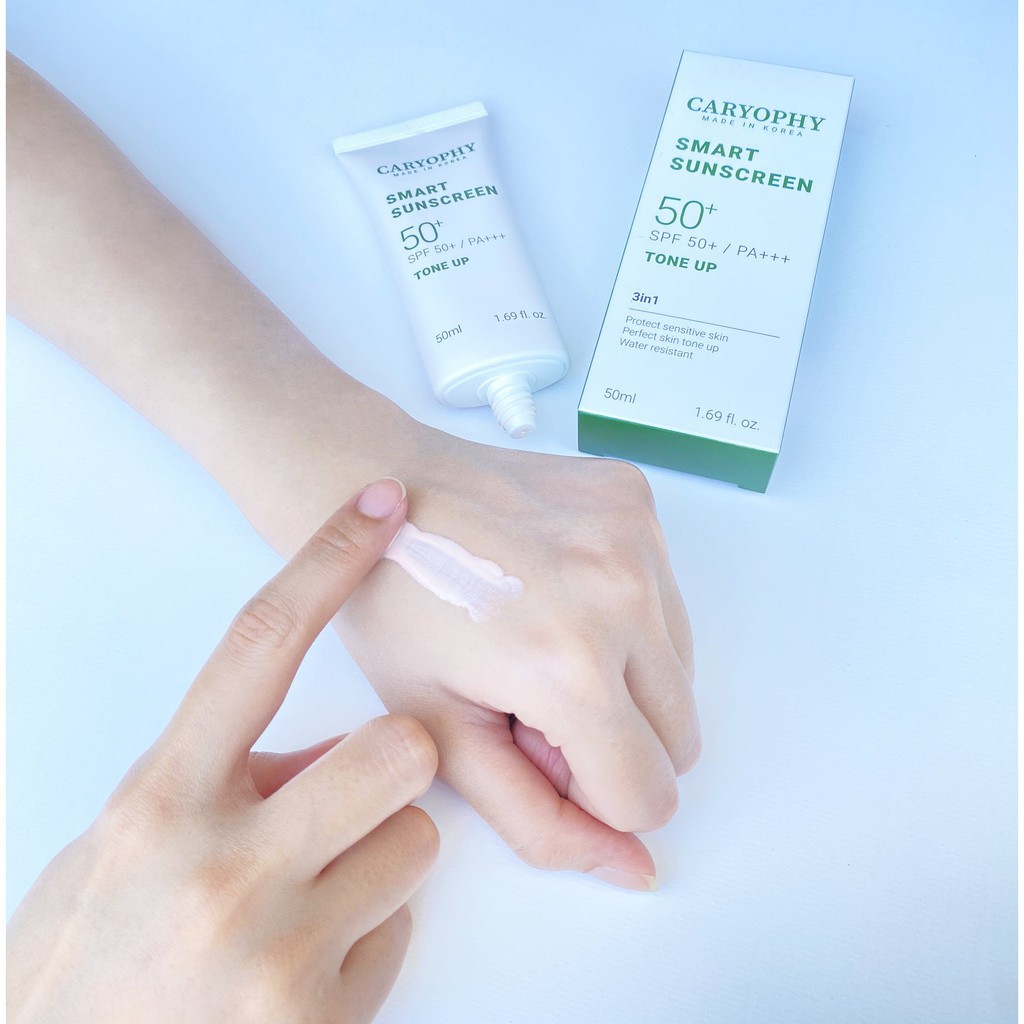 Kem Chống Nắng Thông Minh Caryophy Smart 3in1 Tone Up Sunscreen 50ml - Nâng Tông Giảm Mụn Cho Da Nhạy Cảm