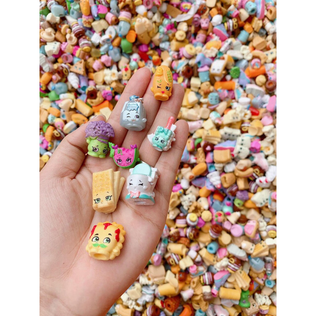 Đồ chơi shopkins mini vật dụng và đồ ăn siêu dễ thương (combo chi tiết đảm bảo khác loại).