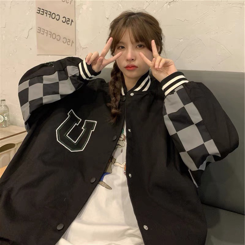 ÁO KHOÁC BOMBER DÙ CỜ CARO NỮ FORM RỘNG THỜI TRANG HOTTREND , THỜI THƯỢNG PHONG CÁCH HÀN QUỐC DÀNH CHO CÁC BẠN TRẺ HIỆN