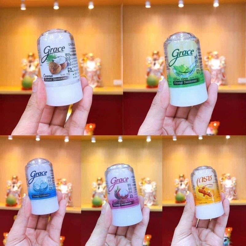 Mẫu mới - Lăn khử mùi phèn chua tự nhiên Thái Lan Khử mùi hiệu quả không kích ứng 50g