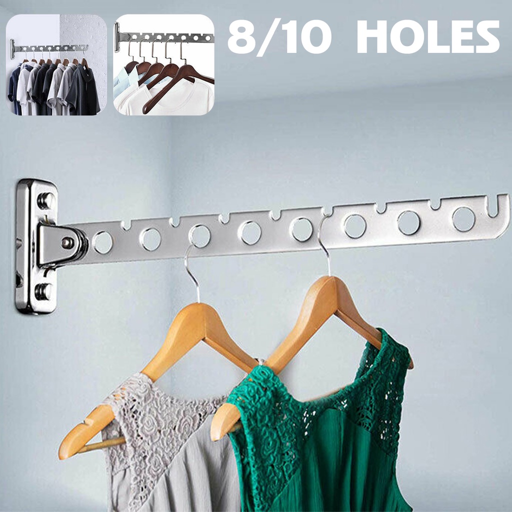 Thanh Treo Quần Áo Đa Năng 8/10 Lỗ Bằng Thép Không Gỉ Có Thể Gấp Gọn Hl1-Sshcy82