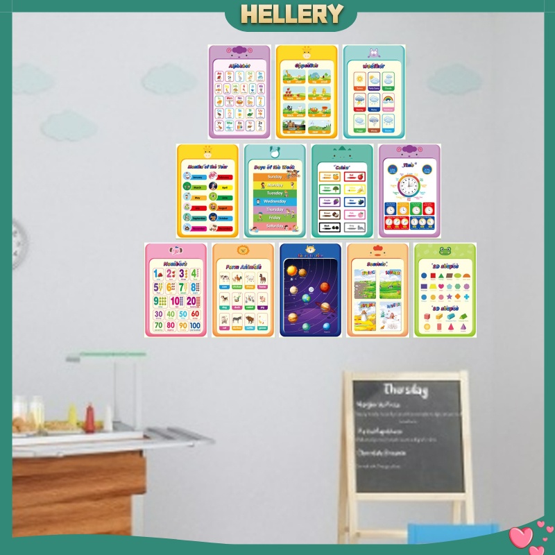 Bộ 12 Tấm Poster Hình Chữ Cái Giáo Dục Sớm Cho Bé