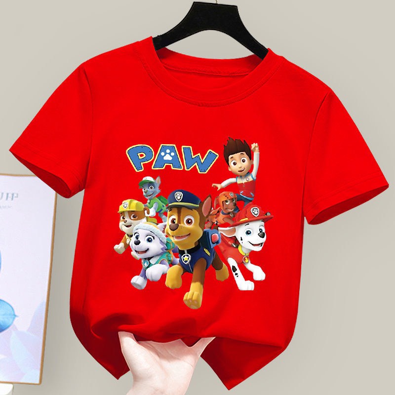 Áo thun cho bé hình cậu bé và 6 con chó PAW .áo cho bé từ 6kg-30kg.AL39,