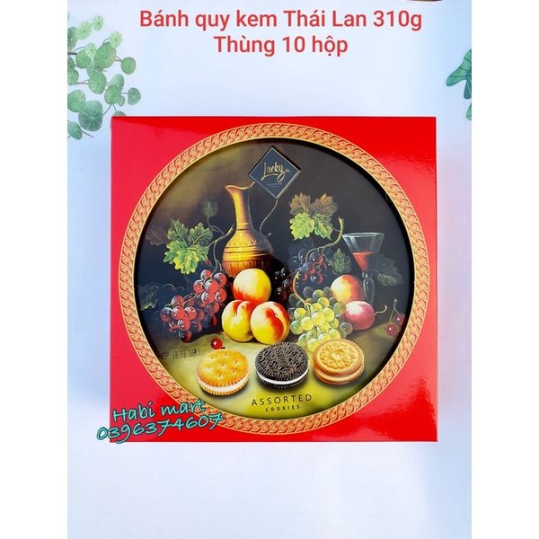 [HÀNG TẾT 2022]💖MẪU MỚI 2022💖 Bánh quy tổng hợp Lucky Sun Asorted Thái hộp thiếc vuông 310g | BigBuy360 - bigbuy360.vn