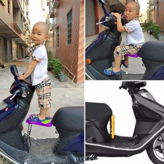 Ghế ngồi xe máy phía trước cho bé gấp gọn thích hợp cho cả xe ga và xe số