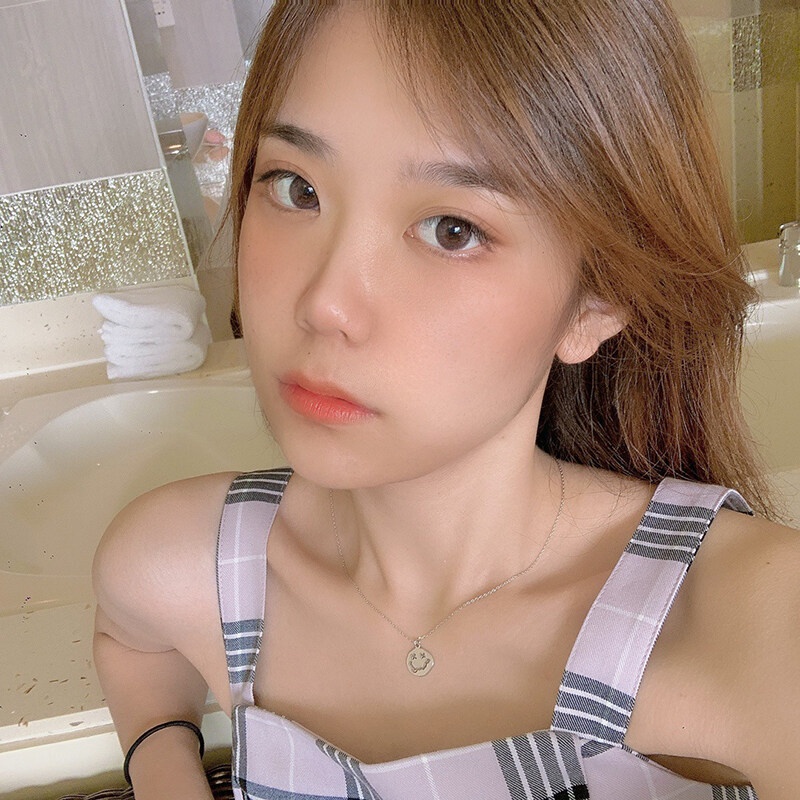 Vòng cổ Thép Không Gỉ Mặt Hình Mặt Cười Dễ Thương Đơn Giản
