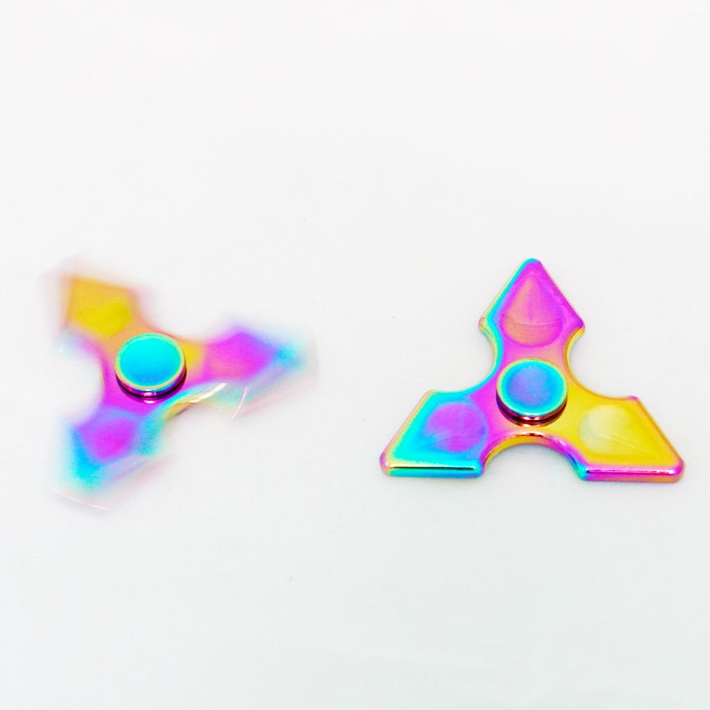 Con quay 3 cánh nhọn 7 màu - Rainbow Tri-wing Spinner - Fidget Spinner