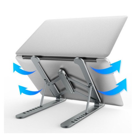 Giá đỡ laptop stand nhôm hỗ trợ tản nhiệt có thể gấp gọn chỉnh độ cao để laptop, ipad, macbook, surface