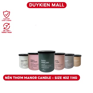 Nến thơm manor candle - size 4oz 114g - 6 mùi hương