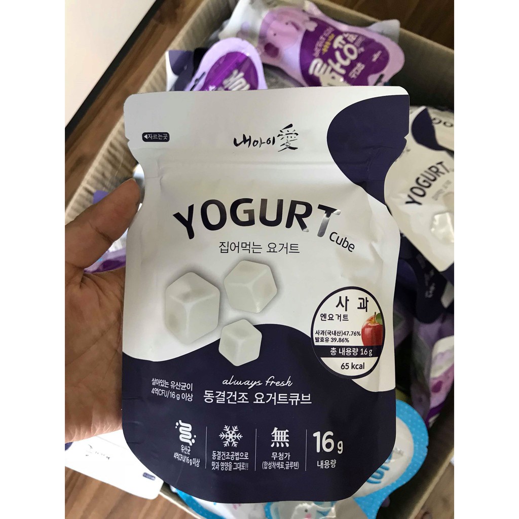 [Date 4/2021] Bánh ăn dặm Yogurt cube hoa quả
