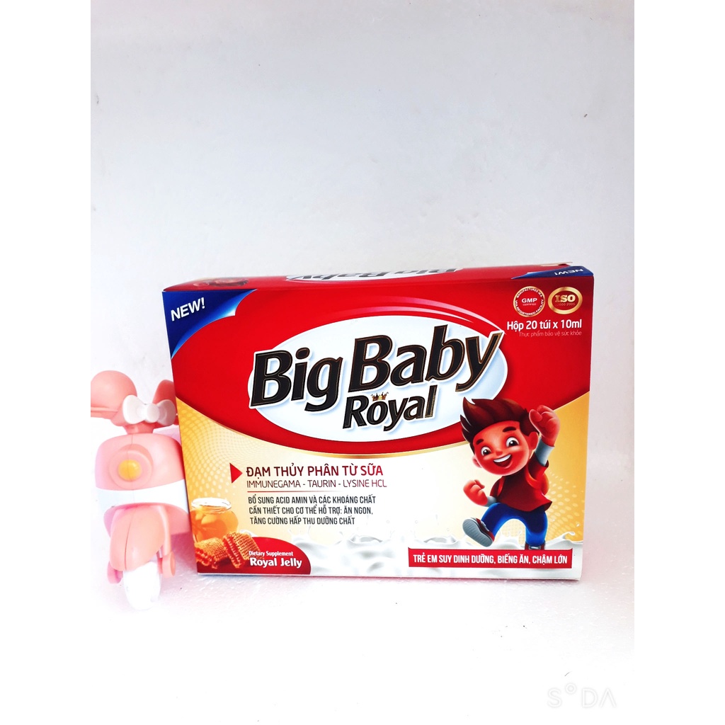 Siro Big Baby, giúp ăn ngon và tăng cường sức đề kháng cho bé. Hỗ trợ hấp thu và chuyển hóa dưỡng chất