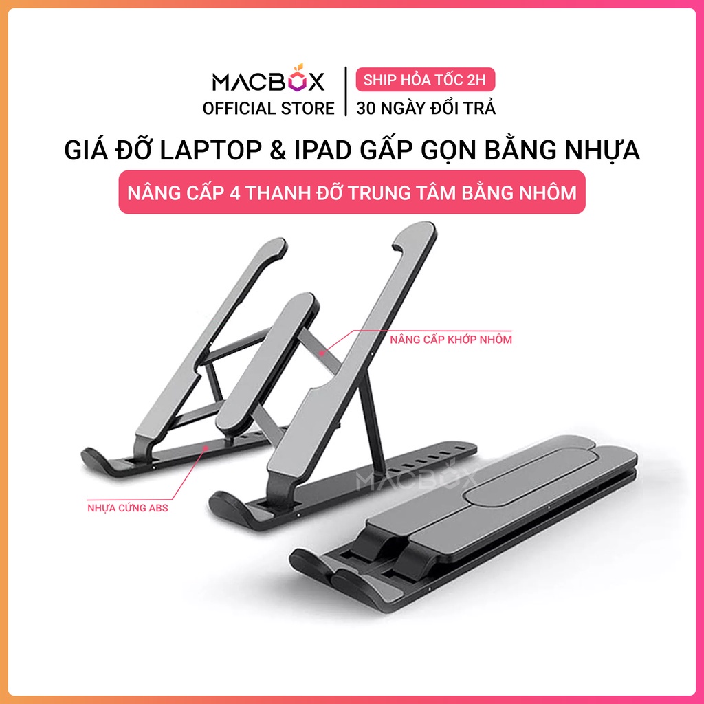 Giá đỡ LAPTOP, MACBOOK, IPAD bằng Nhựa có thể điều chỉnh được độ cao, đế tản nhiệt kê laptop